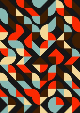 Soyut Geometrik Desen üretken hesaplama sanatı çizimi 