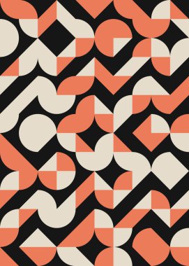 Soyut Geometrik Desen, hesaplama sanatı çizimi 