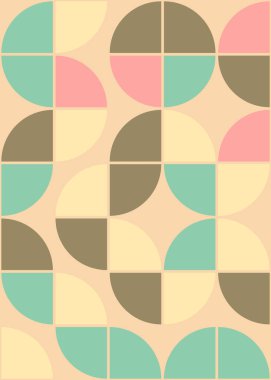 Soyut Geometrik Desen üretken hesaplama sanatı çizimi 