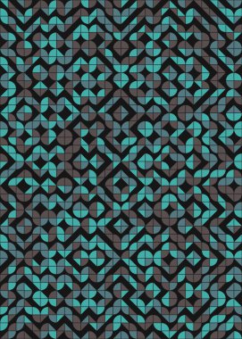 Soyut Geometrik Desen, hesaplama sanatı çizimi