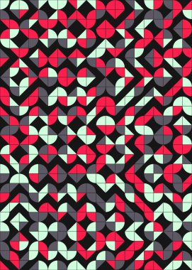 Soyut Geometrik Desen, hesaplama sanatı çizimi