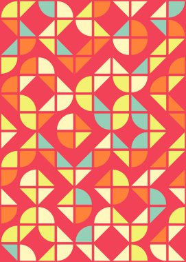 Soyut Geometrik Desen, hesaplama sanatı çizimi 