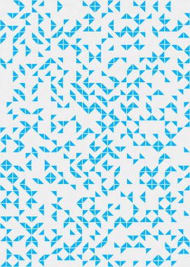 Soyut renk geometrik mozaik desen üretken hesaplama sanatı çizimi, fayans rengi parçalarının taklidi