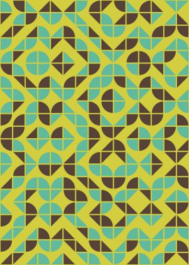 Soyut Geometrik Desen üretken hesaplama sanatı çizimi 