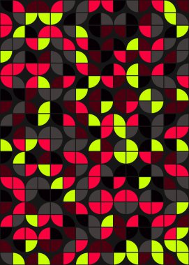 Soyut Geometrik Desen, hesaplama sanatı çizimi