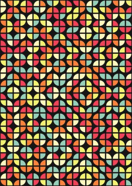 Soyut Geometrik Desen üretken hesaplama sanatı çizimi 