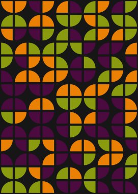 Soyut Geometrik Desen üretken hesaplama sanatı çizimi 