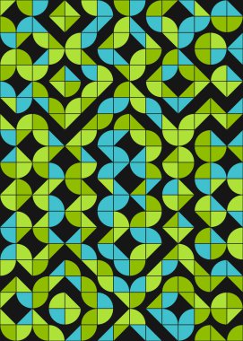 Soyut Geometrik Desen, hesaplama sanatı çizimi 