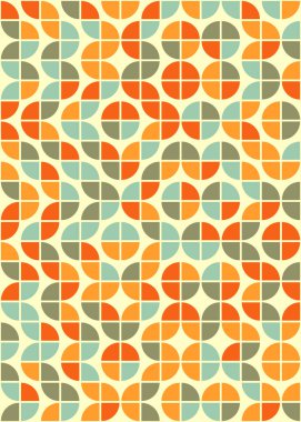 Soyut renk geometrik mozaik desen üretken hesaplama sanatı çizimi, fayans rengi parçalarının taklidi