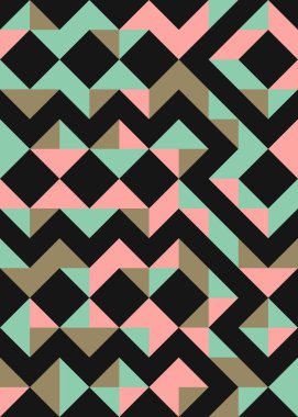 Soyut Geometrik Desen, hesaplama sanatı çizimi