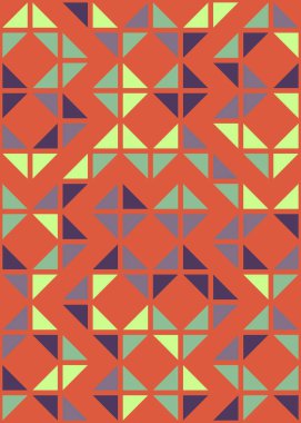 Soyut Geometrik Desen, hesaplama sanatı çizimi 