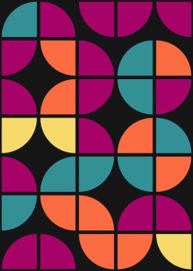 Soyut Geometrik Desen üretken hesaplama sanatı çizimi 