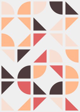 Soyut renk geometrik mozaik desen üretken hesaplama sanatı çizimi, fayans rengi parçalarının taklidi