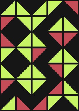 Soyut Geometrik Desen, hesaplama sanatı çizimi