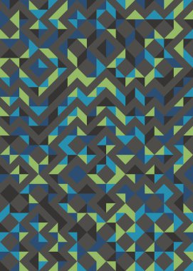 Soyut Geometrik Desen üretken hesaplama sanatı çizimi 