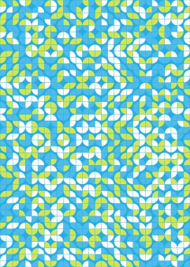 Soyut Geometrik Desen, hesaplama sanatı çizimi 