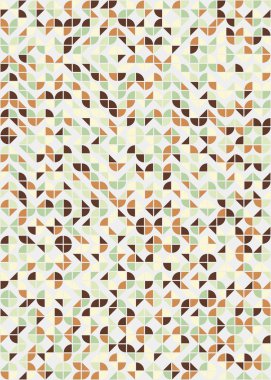 Soyut renk geometrik mozaik desen üretken hesaplama sanatı çizimi, fayans rengi parçalarının taklidi