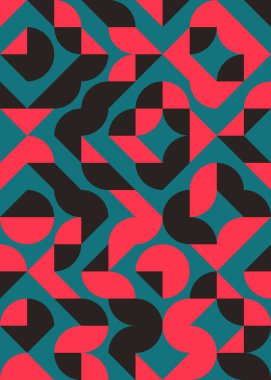 Soyut Geometrik Desen, hesaplama sanatı çizimi 