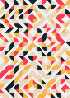 Soyut Geometrik Desen üretken hesaplama sanatı çizimi 