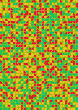 Soyut Geometrik Desen üretken hesaplama sanatı çizimi 