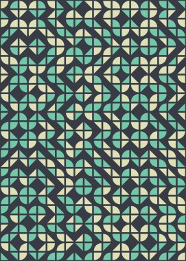 Soyut Geometrik Desen, hesaplama sanatı çizimi 