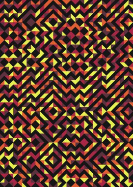 Soyut Geometrik Desen, hesaplama sanatı çizimi