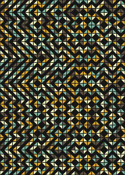 Abstrakt Färg Geometriska Mosaik Mönster Generativ Beräknande Konst Illustration Imitation — Stock vektor