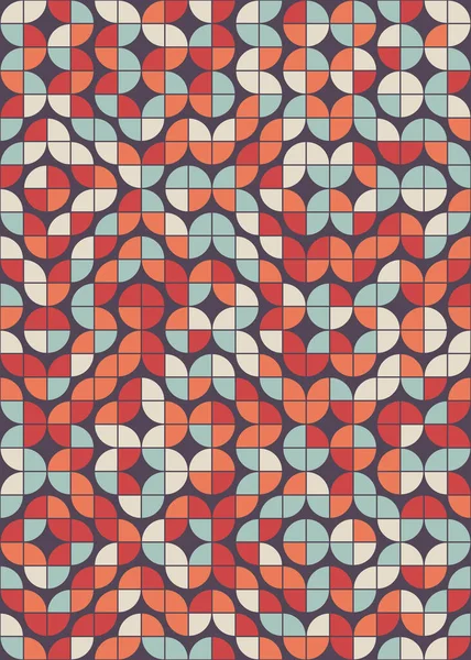Abstrakt Fargegeometrisk Mosaikkmønster Generativ Beregningsillustrasjon Etterligning Flisebrikker – stockvektor