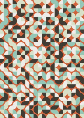 Soyut Geometrik Desen, hesaplama sanatı çizimi 