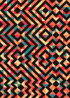 Soyut Geometrik Desen üretken hesaplama sanatı çizimi 