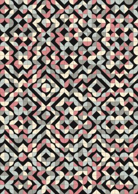 Soyut Geometrik Desen, hesaplama sanatı çizimi