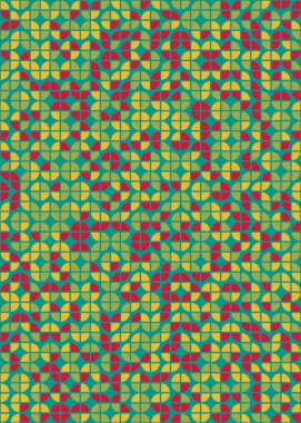 Soyut Geometrik Desen üretken hesaplama sanatı çizimi 