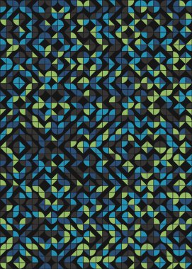 Soyut Geometrik Desen, hesaplama sanatı çizimi
