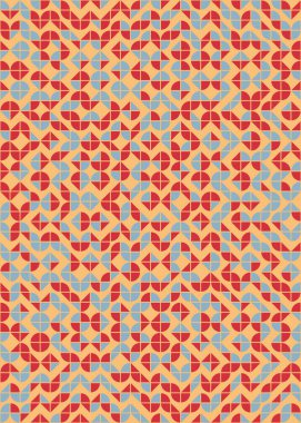 Soyut Geometrik Desen, hesaplama sanatı çizimi 