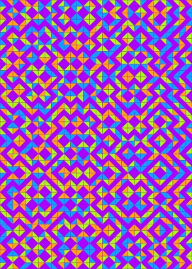 Soyut Geometrik Desen, hesaplama sanatı çizimi