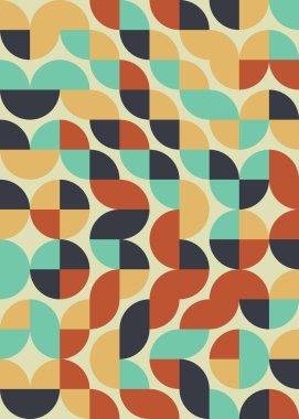 Soyut renk geometrik mozaik desen üretken hesaplama sanatı çizimi, fayans rengi parçalarının taklidi