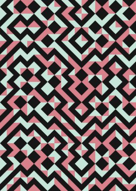 Soyut Geometrik Desen, hesaplama sanatı çizimi