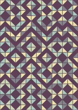 Soyut Geometrik Desen, hesaplama sanatı çizimi 