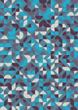 Soyut Geometrik Desen üretken hesaplama sanatı çizimi 