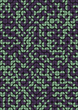 Soyut Geometrik Desen, hesaplama sanatı çizimi 