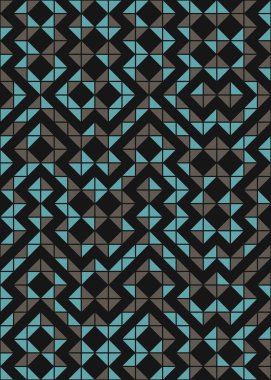 Soyut Geometrik Desen, hesaplama sanatı çizimi 