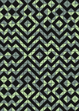 Soyut Geometrik Desen, hesaplama sanatı çizimi 