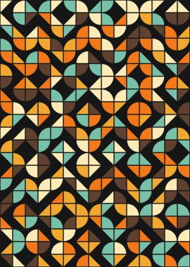 Soyut Geometrik Desen, hesaplama sanatı çizimi 