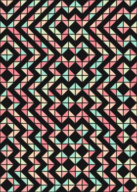 Soyut Geometrik Desen üretken hesaplama sanatı çizimi 