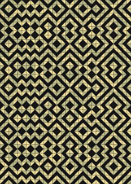 Soyut Geometrik Desen, hesaplama sanatı çizimi 