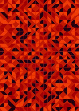 Soyut Geometrik Desen, hesaplama sanatı çizimi 