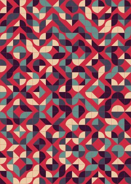 Soyut Geometrik Desen, hesaplama sanatı çizimi 