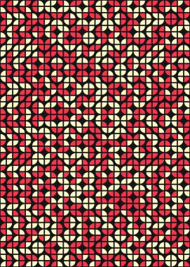 Soyut Geometrik Desen üretken hesaplama sanatı çizimi 