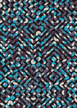 Soyut Geometrik Desen, hesaplama sanatı çizimi 