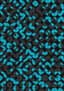 Soyut Geometrik Desen, hesaplama sanatı çizimi 